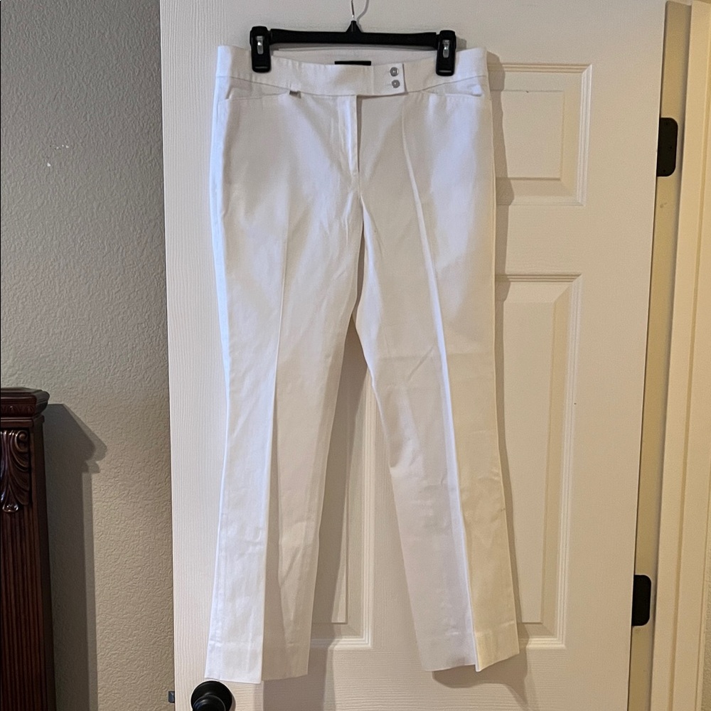 White House Black Market White Sleek Boot Cut Pants